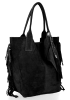 GEANȚĂ DIN PIELE shopper bag Vittoria Gotti negru B16
